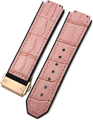 Bracelets Sport (Color : subtract separately 10, Size : 20mm) CZKE 20mm 22mm Cowhide Leather Rubber Watchband 25mm * 19mm Fit for Hublot Watch Strap Calfskin Silicone 