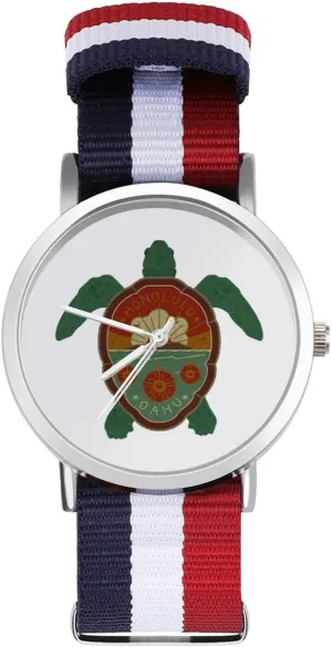 Braided Strap Outdoor Sport Business Wrist Watches Non-Scale Work Casual Watch Honolulu bedroom eccentricity epitome omnibus untamed Turtle Nylon 