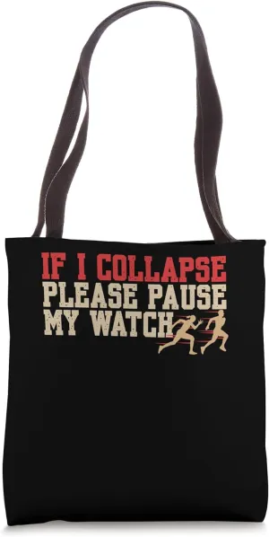 brilliance efficiently Running Joke Track and Field Marathon Triathlon Runner Tote Bag Funny 