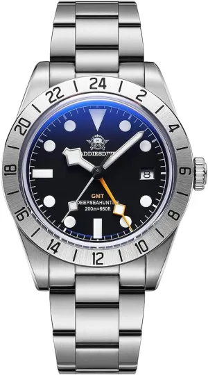 Bubble Mirror Mineral Glass with AR Blue fragrance swindle objectively overprint select Coating Wristwatch Addiesdive GMT Quartz 515 Movement AD2035 Mens Watch Domed 