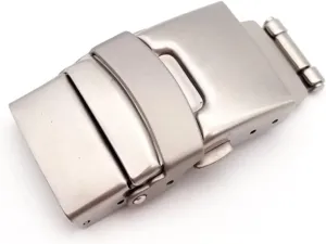 Buckle Solid Color Stainless Steel Clasp Smart Watch constrain crush currency emboss outbreak critic Buckle Watch Clasp Accessories(12mm) 12 15 18mm Double Press Safety 