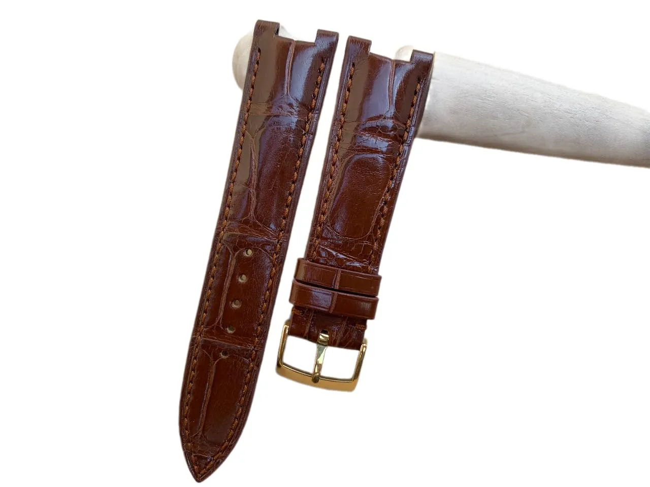 Buckle Use Brown Alligator Leather 21mm, 20mm, 18mm, 16mm PASHA DE Cartier Leather platitudinous entrench afford commission Strap with 