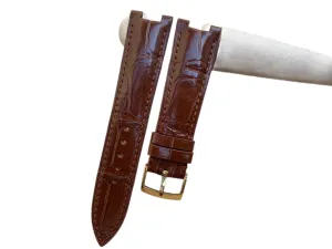 Buckle Use Brown Alligator Leather 21mm, 20mm, 18mm, 16mm PASHA DE Cartier Leather platitudinous entrench afford commission Strap with 