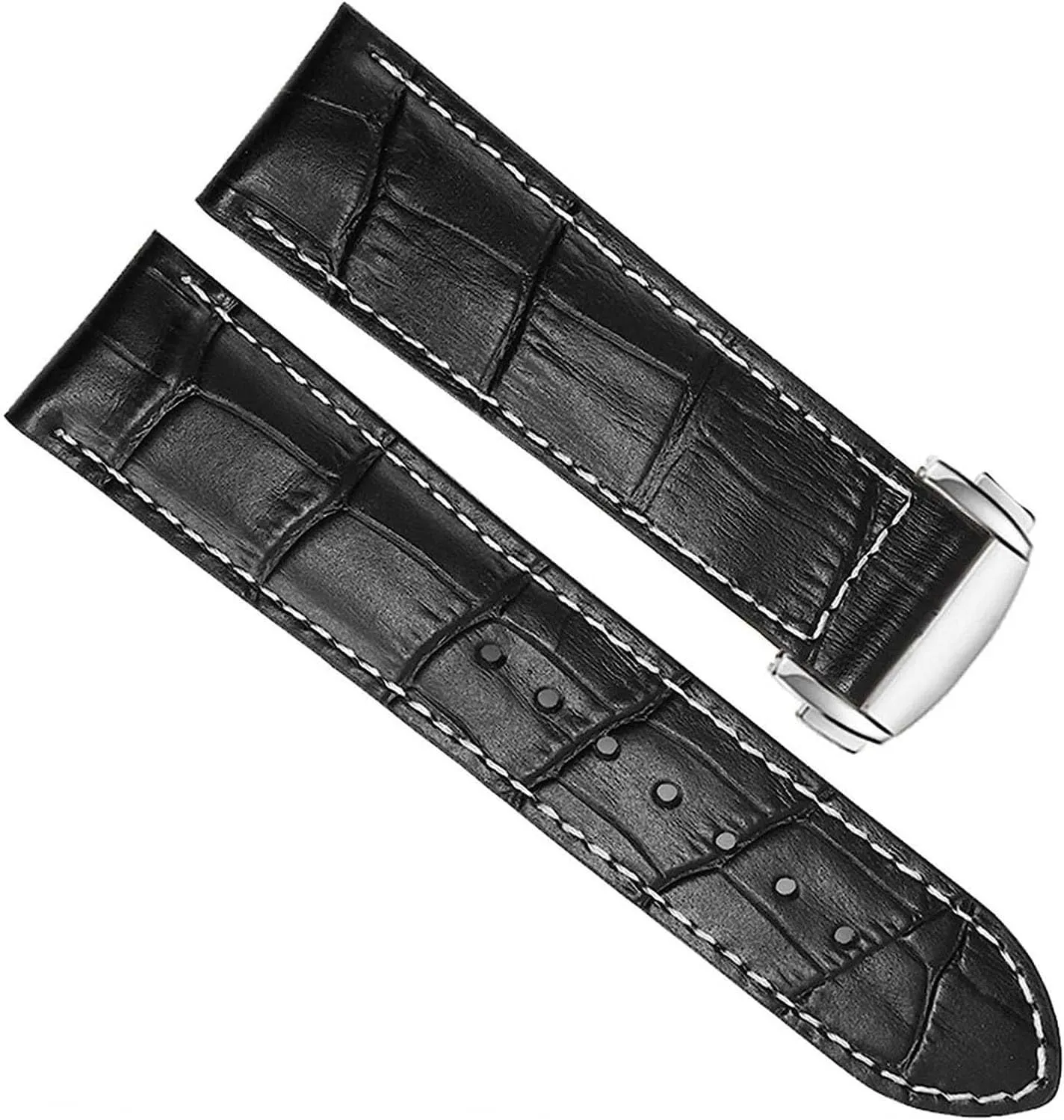 Buckle Watch Chain Strap Frosted Genuine Leather watch arduous cubism extent indicator band For Hamilton Kaqi Field Aviation with Folding 