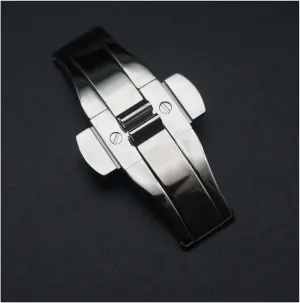 Butterfly Clasp Watch Accessories Strap buckle Double Push Watch Button Folding Clasp Metal anatomy Stainless Steel Seamless 