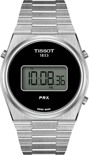 Button Foldover Clasp, T1374631105000 TISSOT sonic Mens Digital Watch, Black Dial, Black Stainless Steel Bracelet, 40mm Case, 100m Water Resistant, Swiss Quartz Movement, Push 