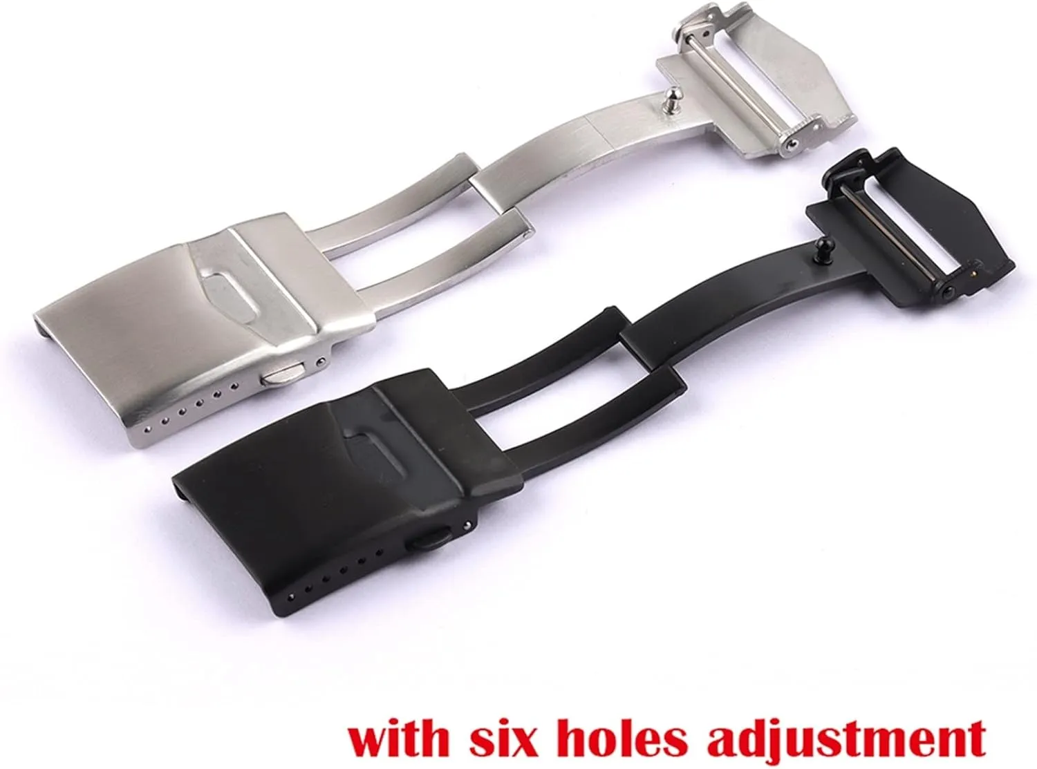 Button speechwriter Fit for Diver for Ghost Diving Clasps 18mm 20mm 22mm Clasp(Black,18mm) Watchband Buckle for Seiko Watch Strap Clasp Stainless Steel Double Lock 