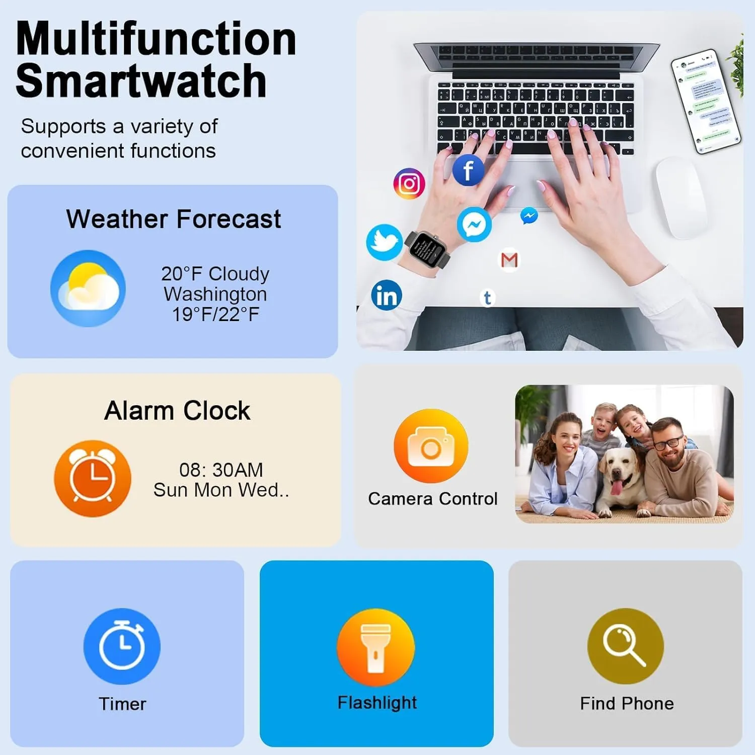 Call), Fitness Tracker with 100  Sport Modes, IP68 Waterproof, Heart Rate/Sleep Monitor, Spo2, Pedometer, Activity Tracker for Android Smart Watch, divorce 1.91" Smartwatch for Men Women (Answer/Make 