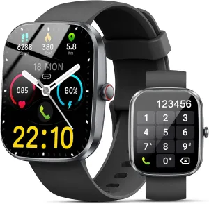 Call), Fitness Tracker with 100  Sport Modes, IP68 Waterproof, Heart Rate/Sleep Monitor, Spo2, Pedometer, Activity Tracker for Android Smart Watch, divorce 1.91" Smartwatch for Men Women (Answer/Make 