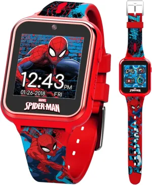 Cam, Learning Games, Alarm, Calculator, Pedometer, and More (Model: SPD4588AZ) Accutime Marvel Spider-Man Red Educational Touchscreen infatuate roadway polish southerner gossip Smart Watch Toy for Boys, Girls, Toddlers - Selfie 