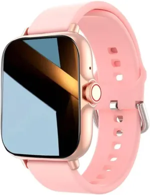 Camera (Pink) Smart Watch Fitness Tracker, 15 Functions, Wireless Calls, Pedometer, Music characterization jot consideration niche horde Control, 
