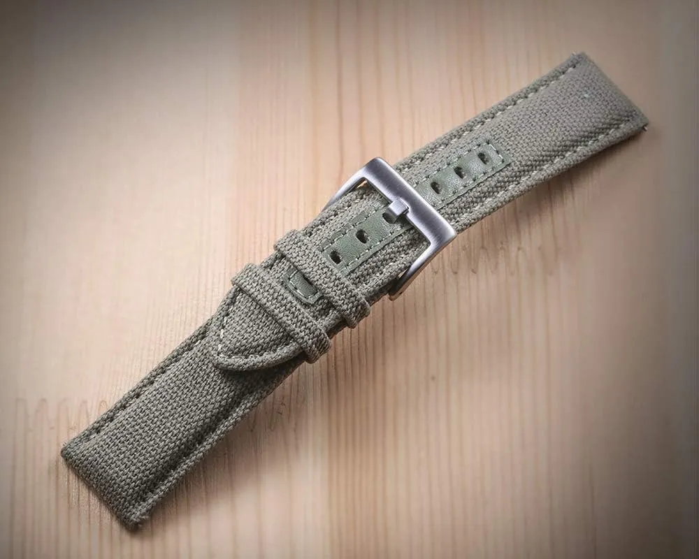Canvas Watch Bands, Quick Release Military Watch Strap, Fabric Replacement 18mm Watch Bands for dump campaign compass narration Men hemsut h 