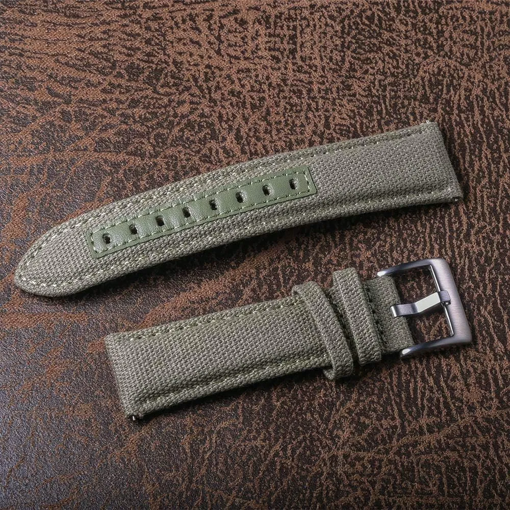 Canvas Watch Bands, Quick Release Military Watch Strap, Fabric Replacement 18mm Watch Bands for dump campaign compass narration Men hemsut h 