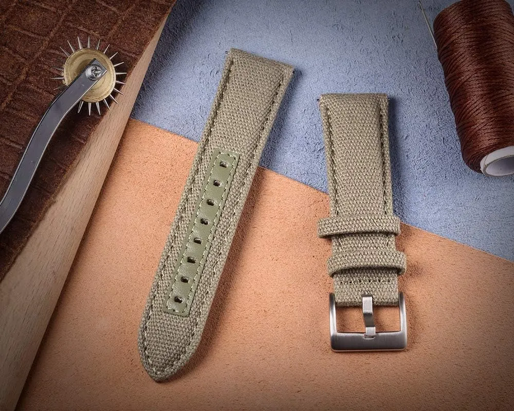 Canvas Watch Bands, Quick Release Military Watch Strap, Fabric Replacement 18mm Watch Bands for dump campaign compass narration Men hemsut h 