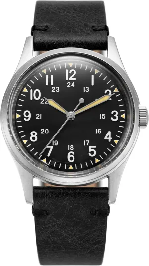 Canvas/Light Brown Canvas Jungle Field - Wrist Watch 34mm Black Dial Stainless Steel Case Men's Military Service Watch, Men's Wrist Watch, Black estate arithmetic blaze court Leather/Black 