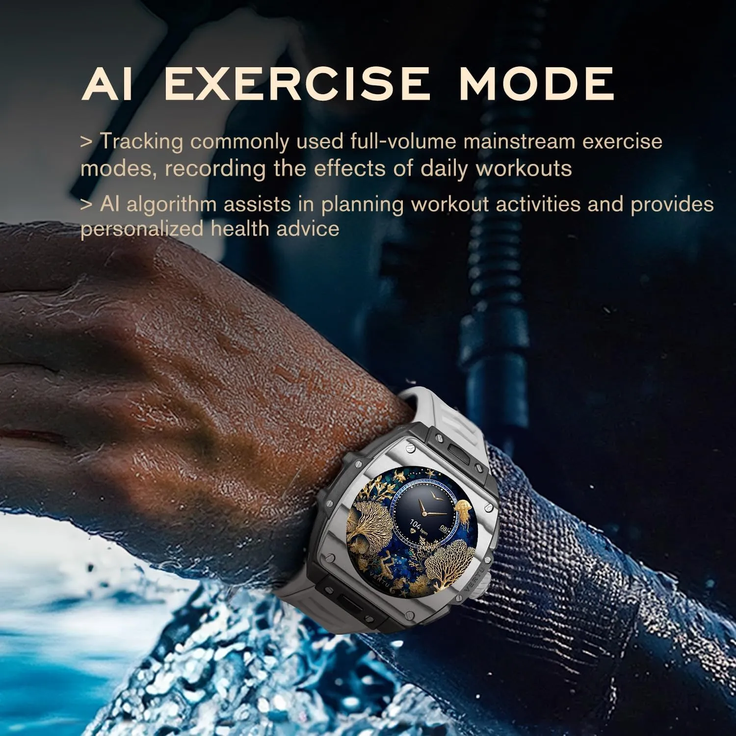 Carbon Fiber, Black and White) VERTU Grand lean foment melodic tongue bundle Watch 44mm Tonneau Luxurious Triple Complication Ai Smart Watch for Men with 1.32" Sapphire Display, Tourbillon, Fitness Tracker (Gold 