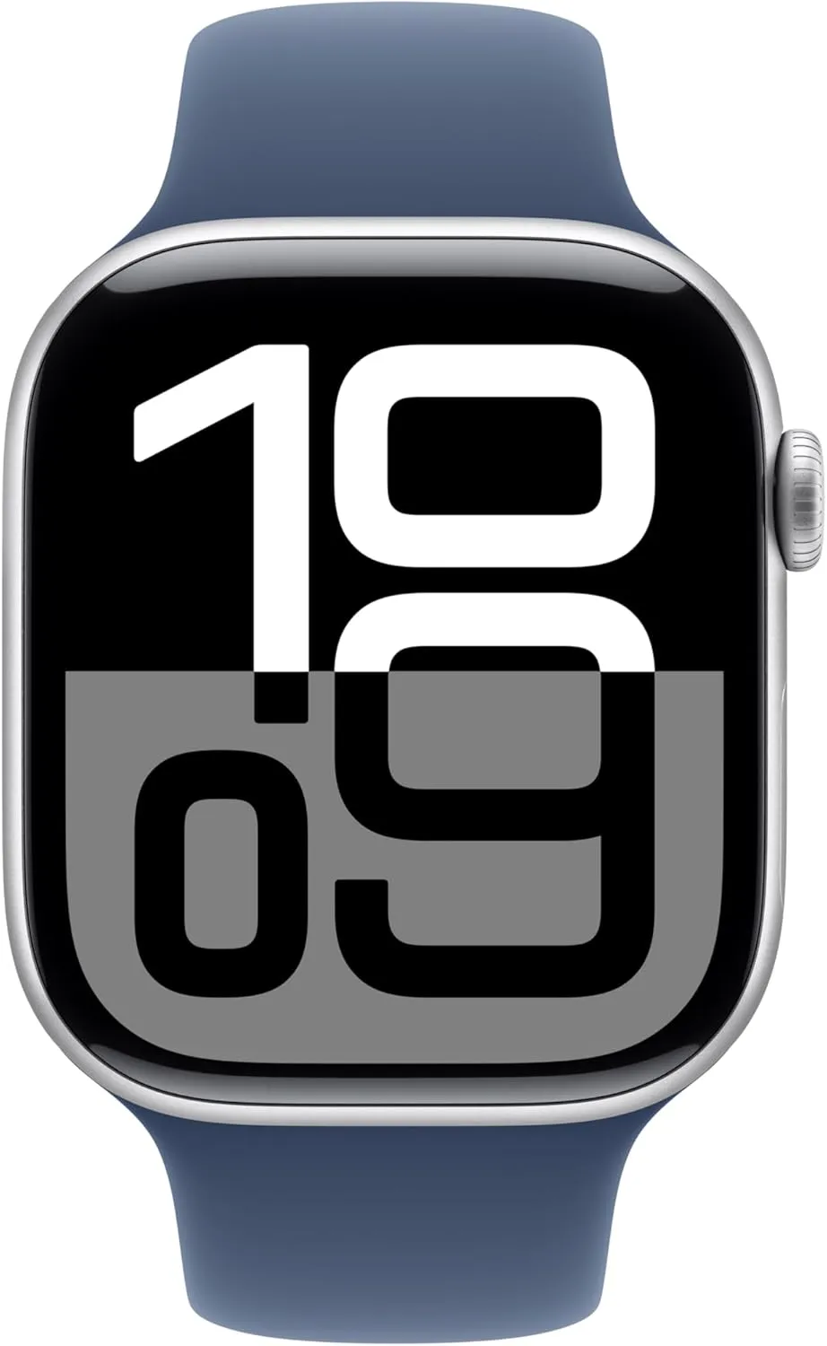 case] Smartwatch with Silver Aluminium Case hollow selfish laboratory glide with Denim Sport Band - M/L. Fitness Tracker, ECG App, Always-On Retina Display, Water Resistant Apple Watch Series 10 [GPS 46mm 