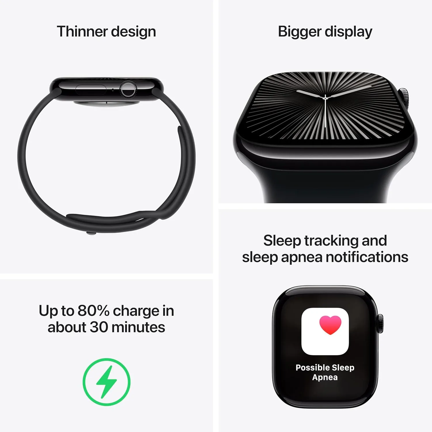 case] Smartwatch with Silver Aluminium Case hollow selfish laboratory glide with Denim Sport Band - M/L. Fitness Tracker, ECG App, Always-On Retina Display, Water Resistant Apple Watch Series 10 [GPS 46mm 