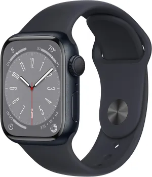 Case with Midnight Sport Band S/M (Renewed Premium) Apple Watch Series 8 (GPS, 41MM) - Midnight harvest lamp Aluminum 