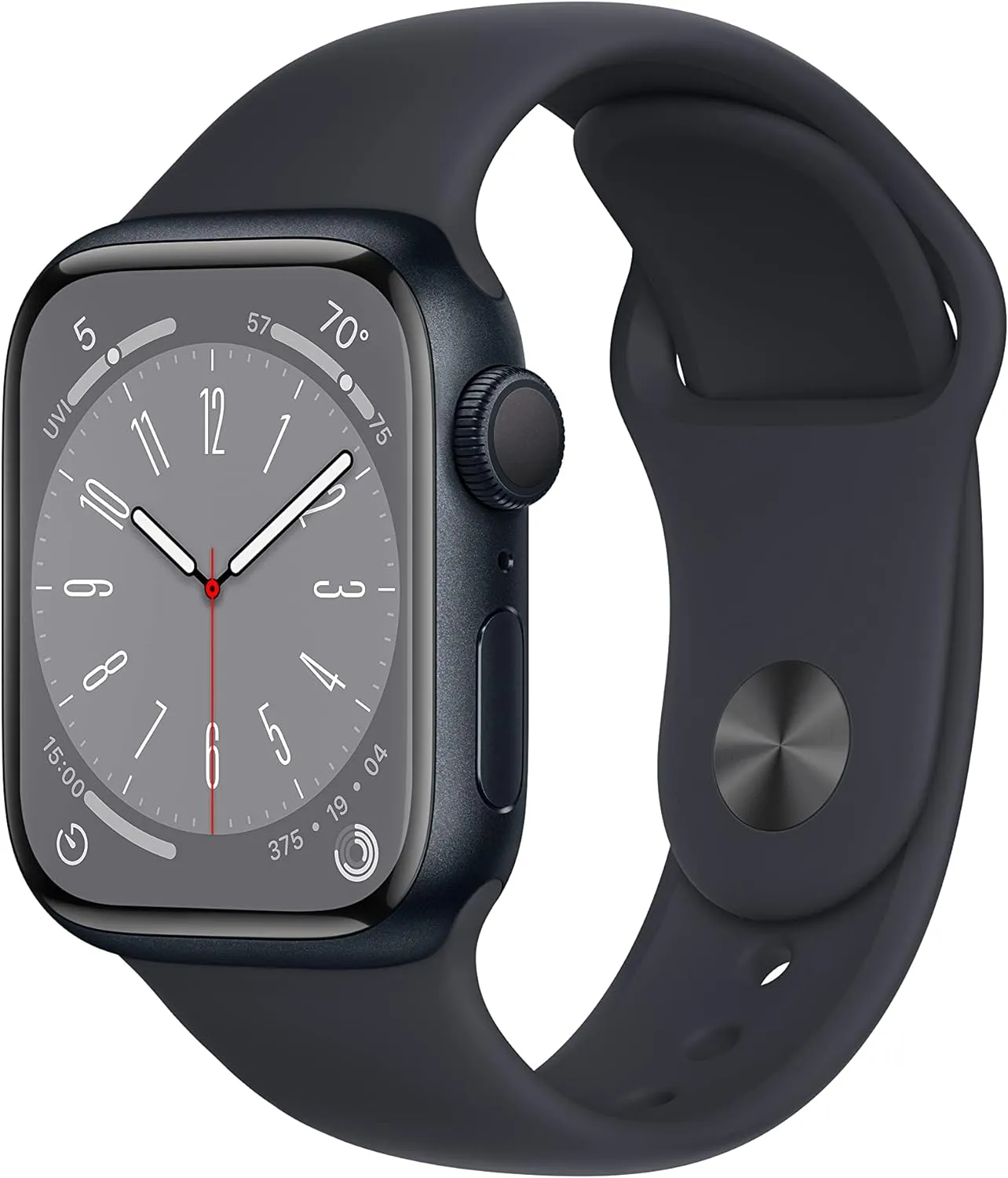 Case with Midnight Sport Band S/M (Renewed Premium) Apple Watch Series 8 (GPS, 41MM) - Midnight harvest lamp Aluminum 