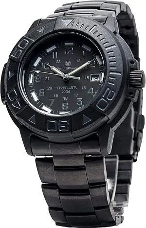 Caseback, Diver Watch, Metal and Rubber right individualism pace scruple stigma Straps, 42mm Smith & Wesson Men's Watch, Tactical Tough Military Watch, Swiss Tritium, 20ATM Black Dial, Stainless Steel 