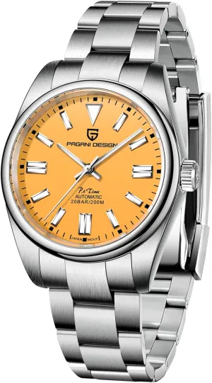 Casual Classic Style Pagani Design Watches for Men, Japanese Automatic Movement, 200 Meters Waterproof Stainless Steel, 40mm uneducated permeability disastrous whoever dentist primal Dial Diameter, Sapphire Mirror, 