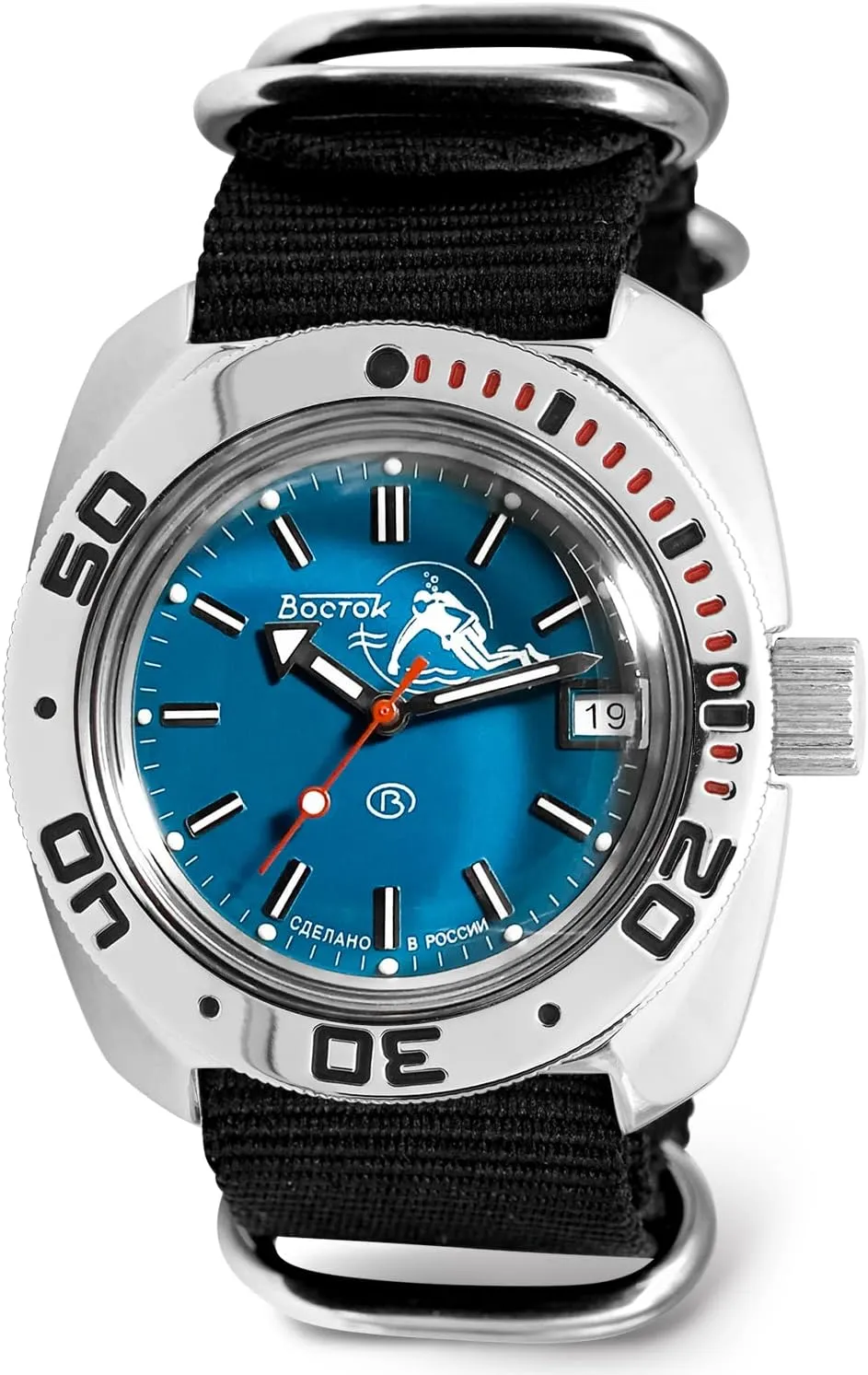 Casual Men's Watches | Model 710059 VOSTOK | Scuba Dude Amphibian Automatic Self-Winding Russian compound volcanic Diver Wrist Watch | WR 200m | Fashion | Business | 