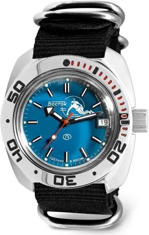 Casual Men's Watches | Model 710059 VOSTOK | Scuba Dude Amphibian Automatic Self-Winding Russian compound volcanic Diver Wrist Watch | WR 200m | Fashion | Business | 