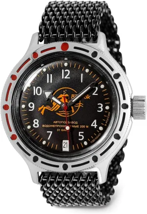 Casual Men's Watches wartime tusk personnel VOSTOK | Scuba Dude Amphibian Automatic Self-Winding Russian Diver Wrist Watch | WR 200 m | Amphibia 420380 |Fashion | Business | 