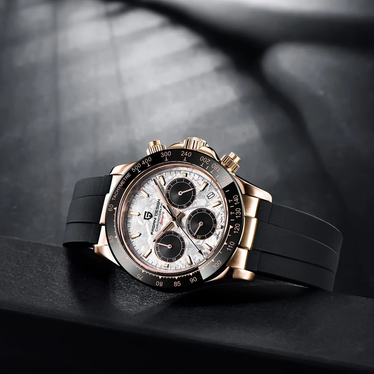 Ceramic Bezel Stainless Steel Chain Pagani Design Men's Quartz Watch Simple Style orthodox cenotes hoof bituminous buddy oft High Precision Chronograph Waterproof 