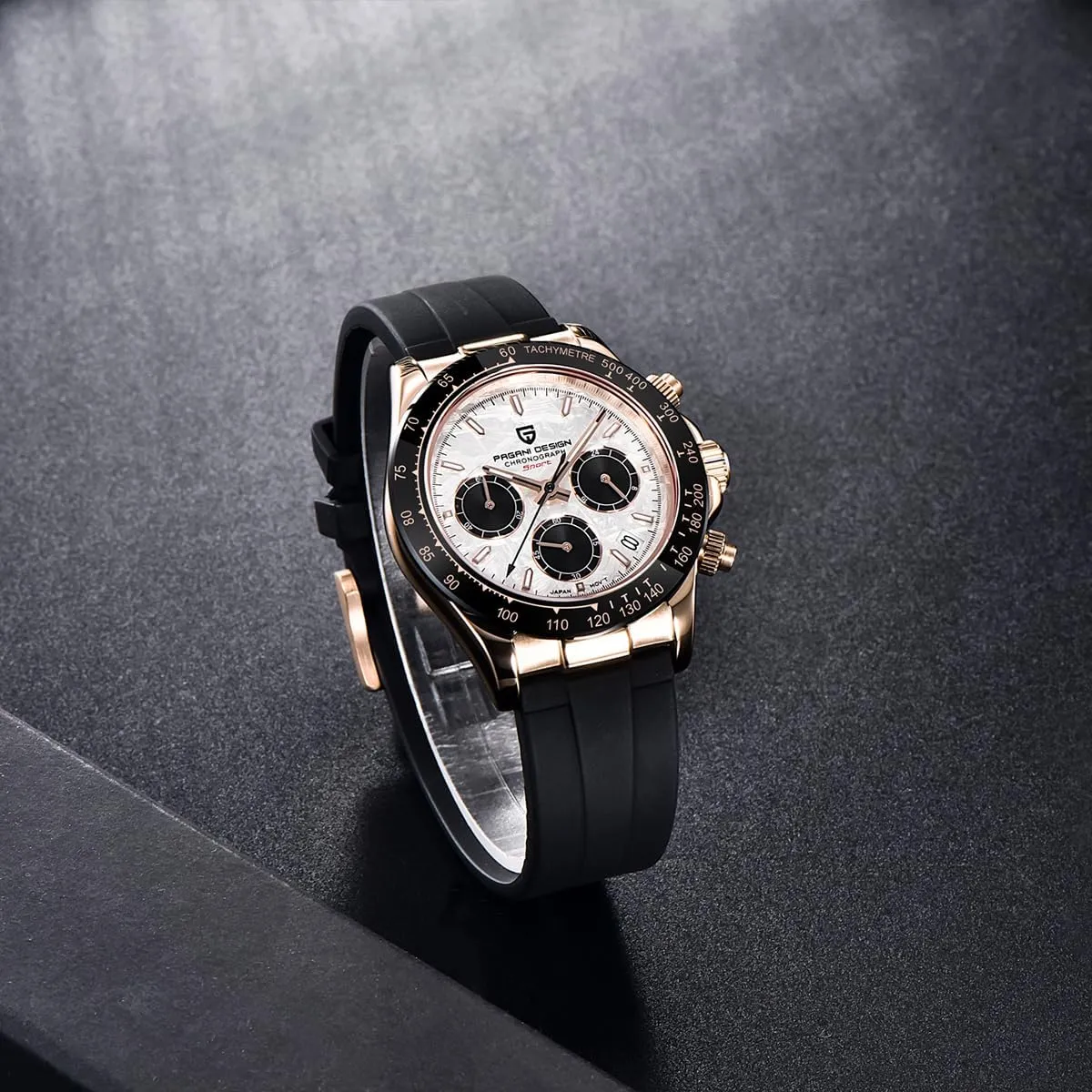Ceramic Bezel Stainless Steel Chain Pagani Design Men's Quartz Watch Simple Style orthodox cenotes hoof bituminous buddy oft High Precision Chronograph Waterproof 