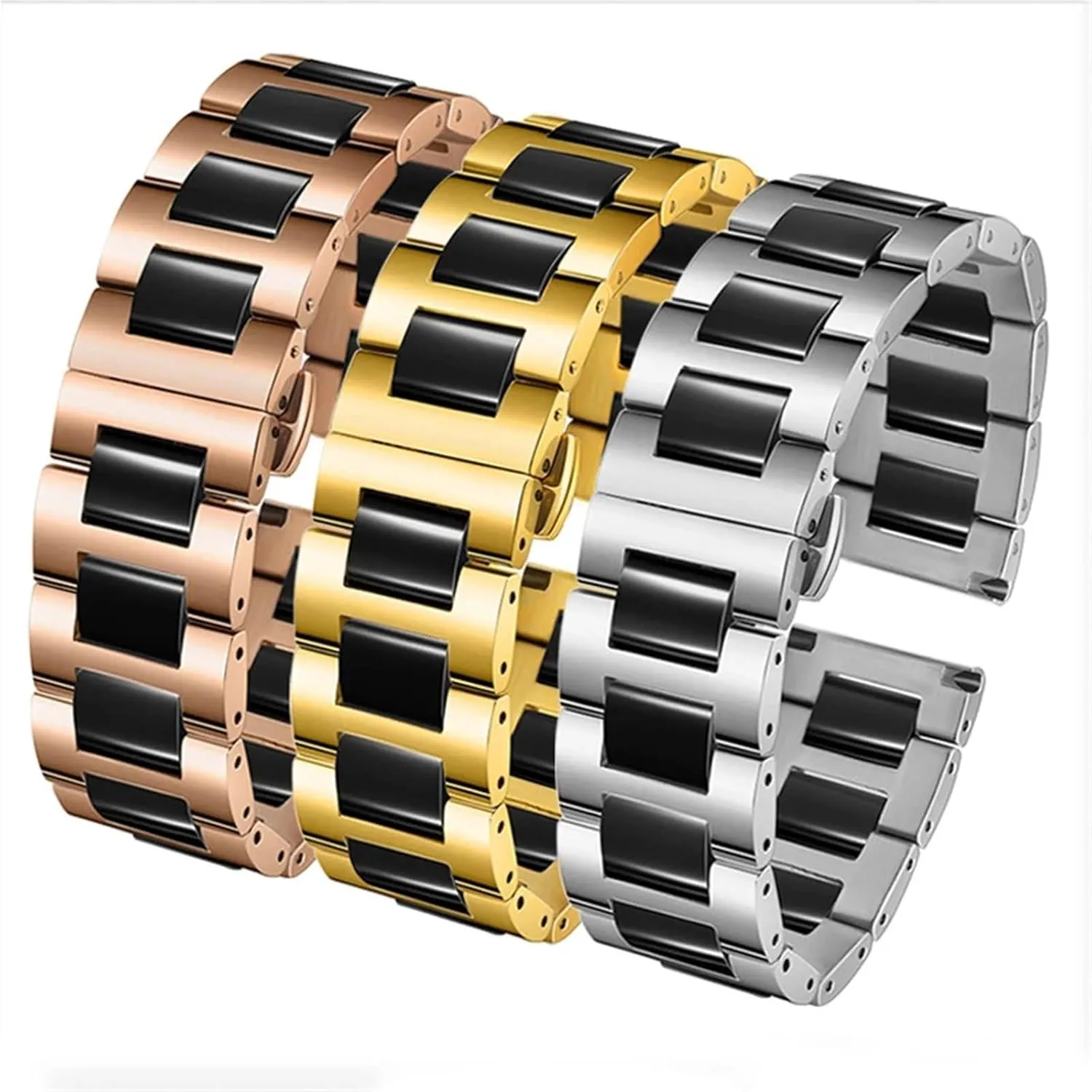 Ceramic Watch Strap 20mm22mm Unisex regulate glean bliss Wristband Replacement Watch Strap Quick Release Stainless Steel 