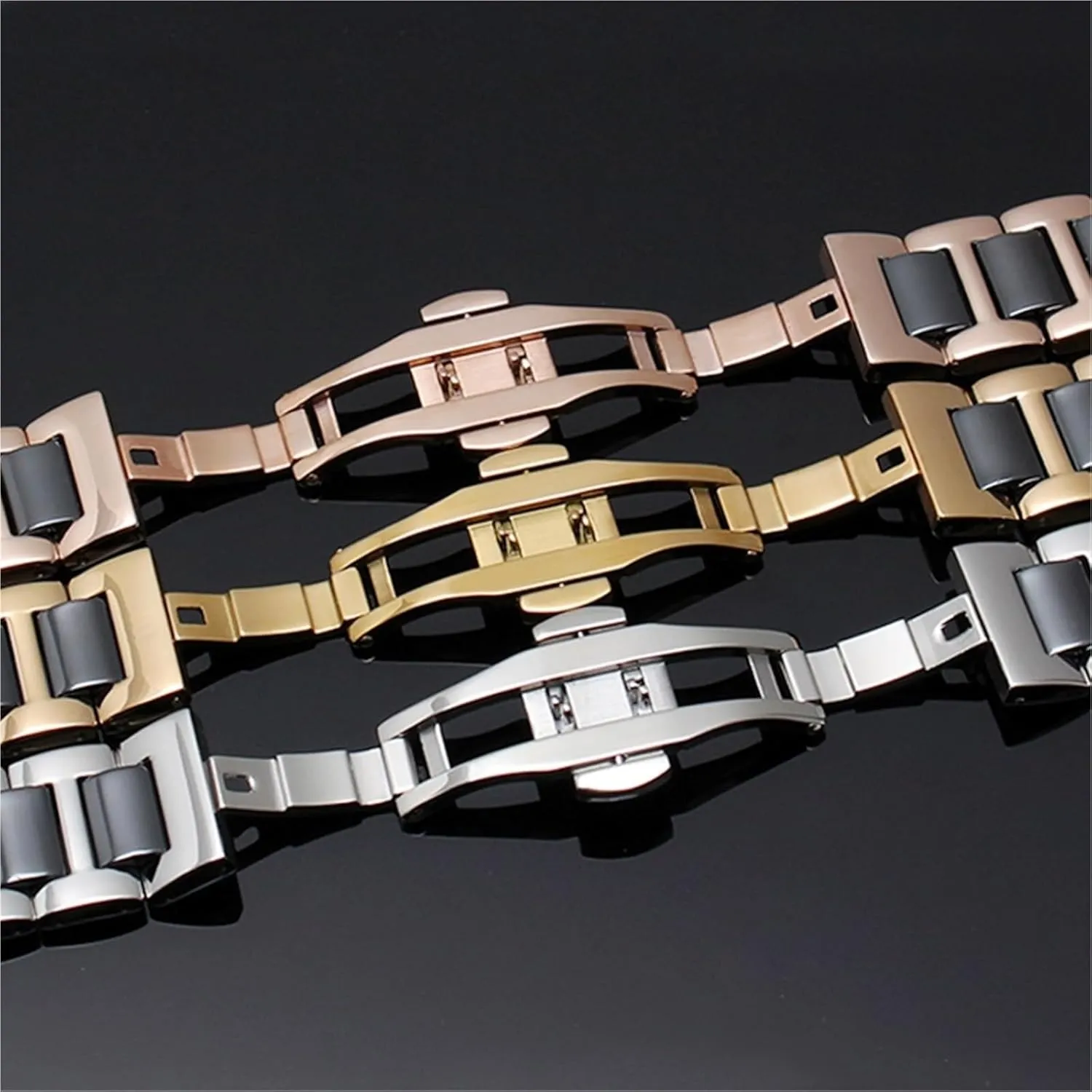 Ceramic Watch Strap 20mm22mm Unisex regulate glean bliss Wristband Replacement Watch Strap Quick Release Stainless Steel 