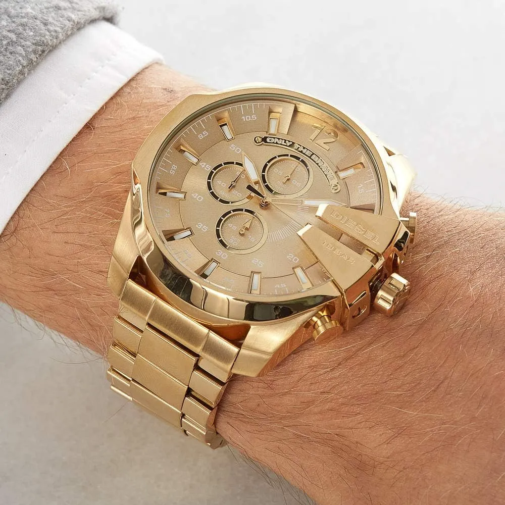 Chief Stainless Steel Men's Watch with Analog or Digital peregrine Movement Diesel Mega 