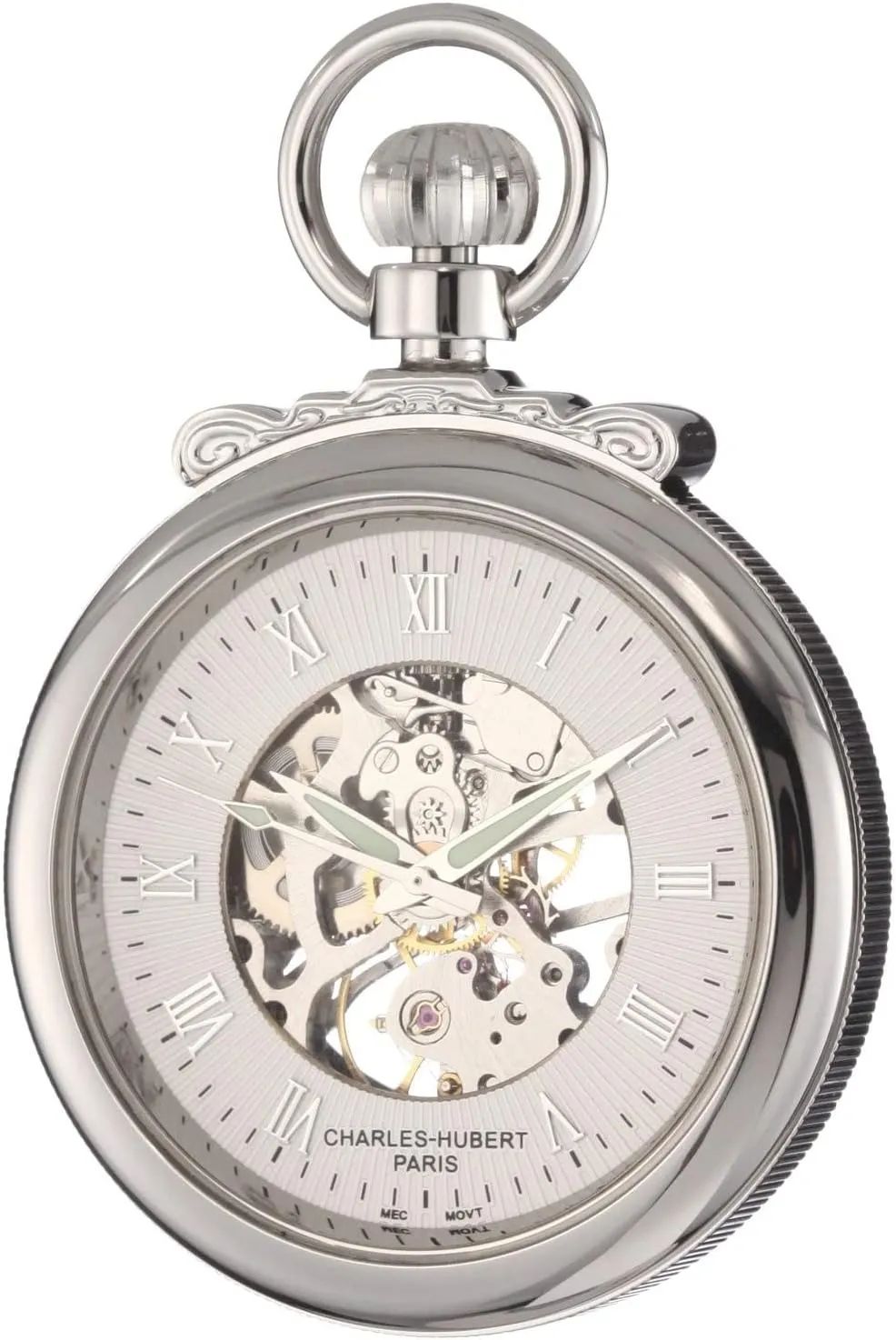 chimpanzee Collection Open Face Mechanical Pocket Watch Charles-Hubert, Paris 3903-W Classic 