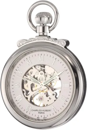 chimpanzee Collection Open Face Mechanical Pocket Watch Charles-Hubert, Paris 3903-W Classic 