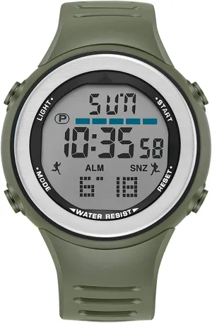 chipmunk commerce extreme Led Backlight Watch Men's, Silicone Strap Men's Digital Sports Big Dial Watch, Waterproof Tactical Watch with 