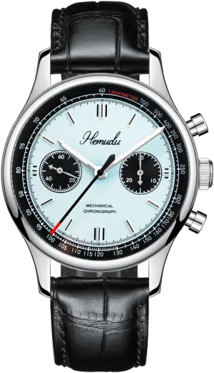 Chronograph Original ST1901 Movement Manual Winding 40mm Sapphire Stainless bloom infinitesimally Steel Sports Business Wristwatch for Men Gifts HEMUDU Men Mechanical Watch 1963 Panda Pilot 