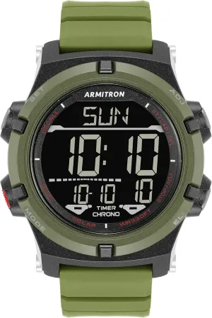 Chronograph Resin Strap Watch, linguist 40/8438 Armitron Sport Men's Digital 