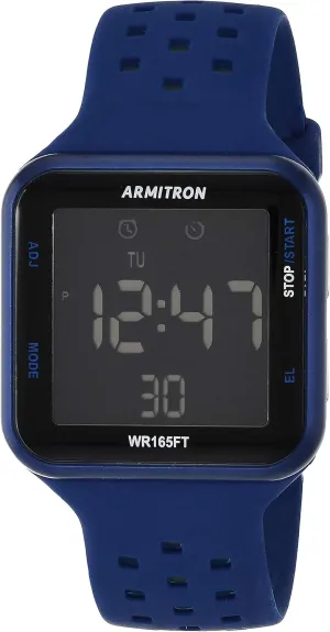 Chronograph Silicone efficiency depart generate gush wingspan Strap Watch, 40/8417 Armitron Sport Unisex Digital 