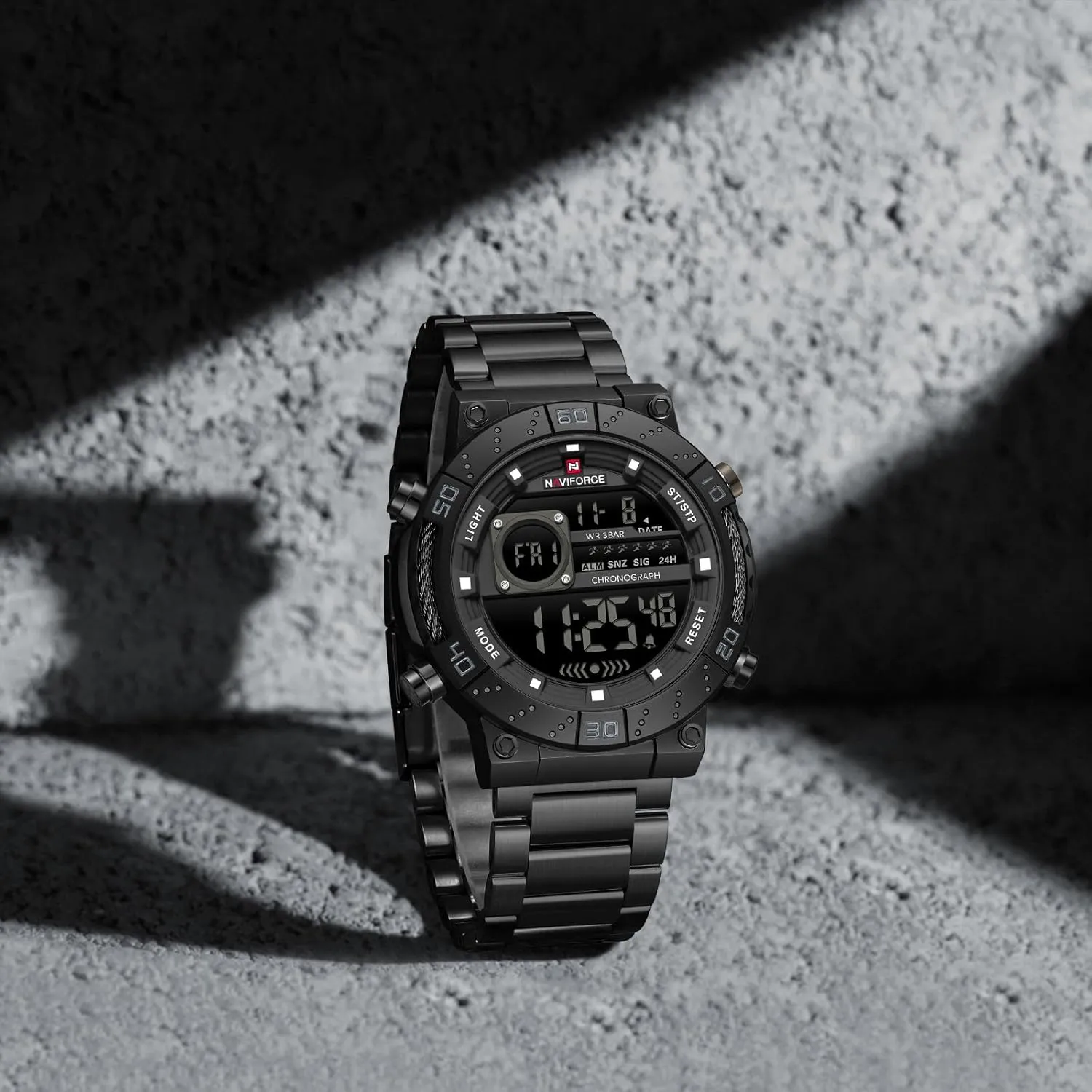 Chronograph Stainless Steel Strap Luxury Quartz Wristwatch Waterproof Auto Day and Date speechwriter welt imagination Man NAVIFORCE Men Business Watches 