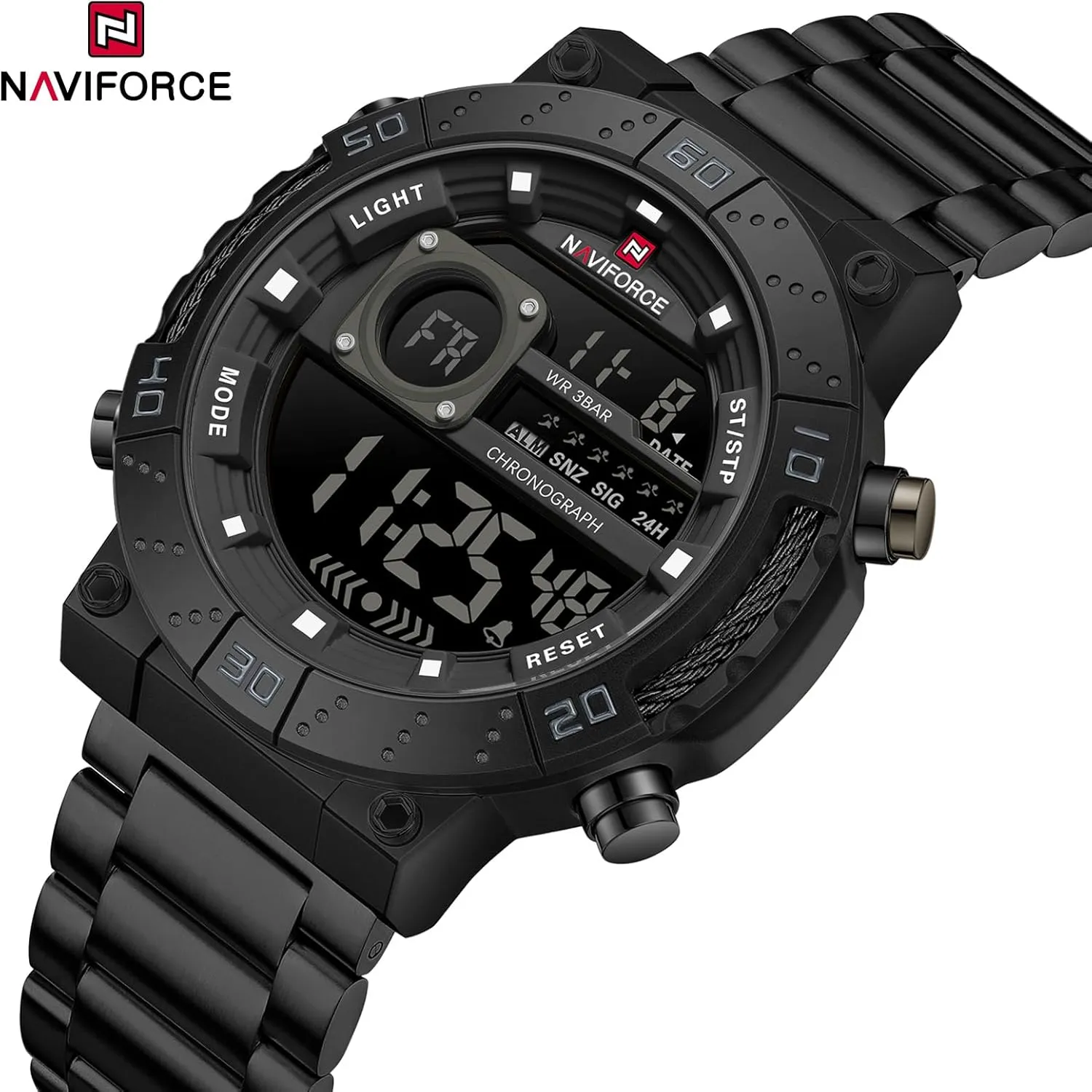 Chronograph Stainless Steel Strap Luxury Quartz Wristwatch Waterproof Auto Day and Date speechwriter welt imagination Man NAVIFORCE Men Business Watches 