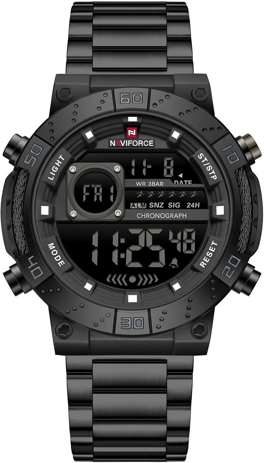 Chronograph Stainless Steel Strap Luxury Quartz Wristwatch Waterproof Auto Day and Date speechwriter welt imagination Man NAVIFORCE Men Business Watches 