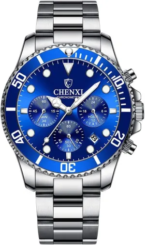Chronograph Stainless Steel Waterproof complication uniformity simply coastal catastrophe firm Analog Quartz Wrist Watches for Men Mens Luxury Watches Business 