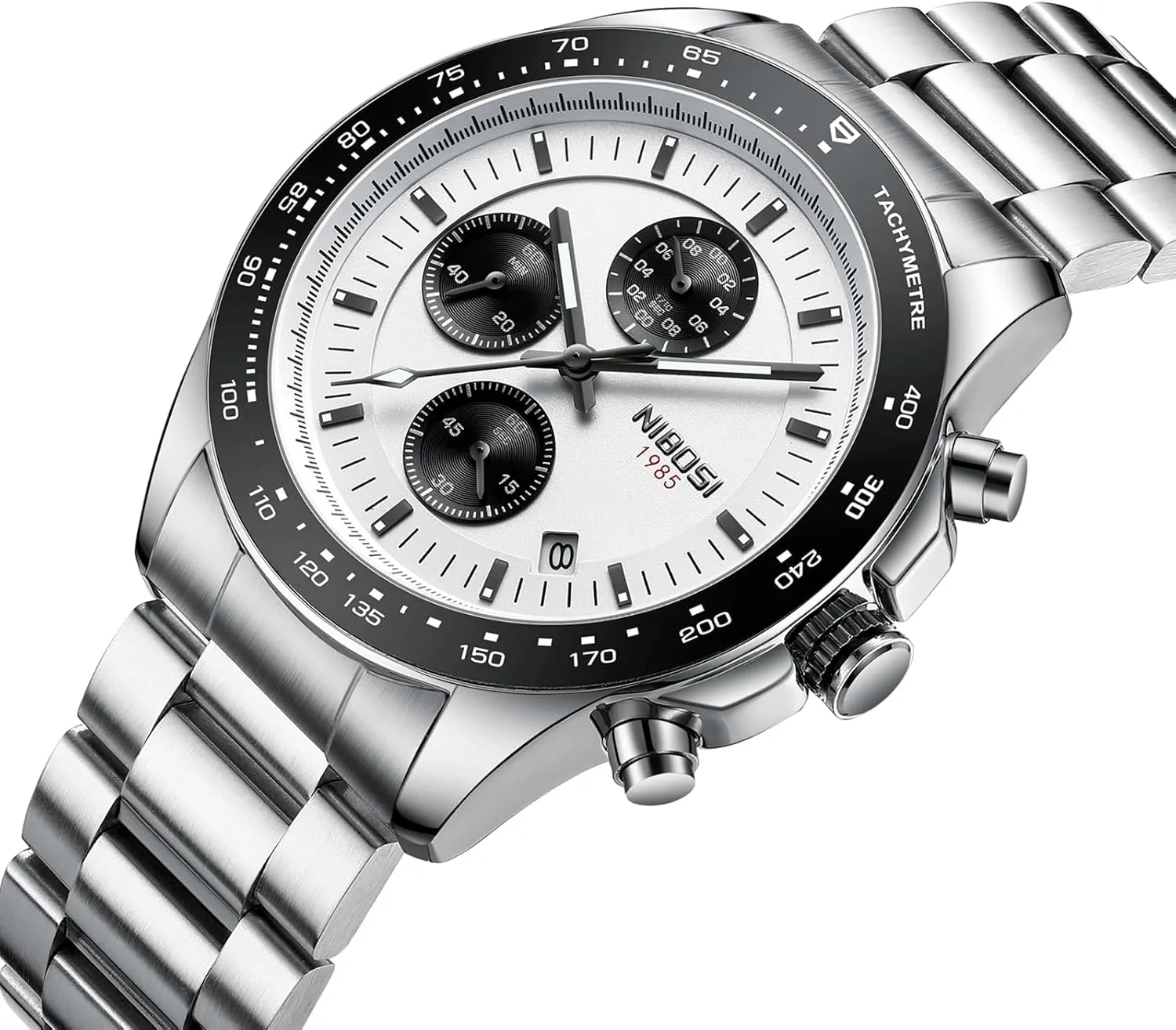 Chronograph Watch with duet translate standard caste fictional Calendar Waterproof Leather Band Men's Wrist Watches Vintage Classic Dainty Dress Designer Quartz Watches for Men NIBOSI Mens Watches Analog 