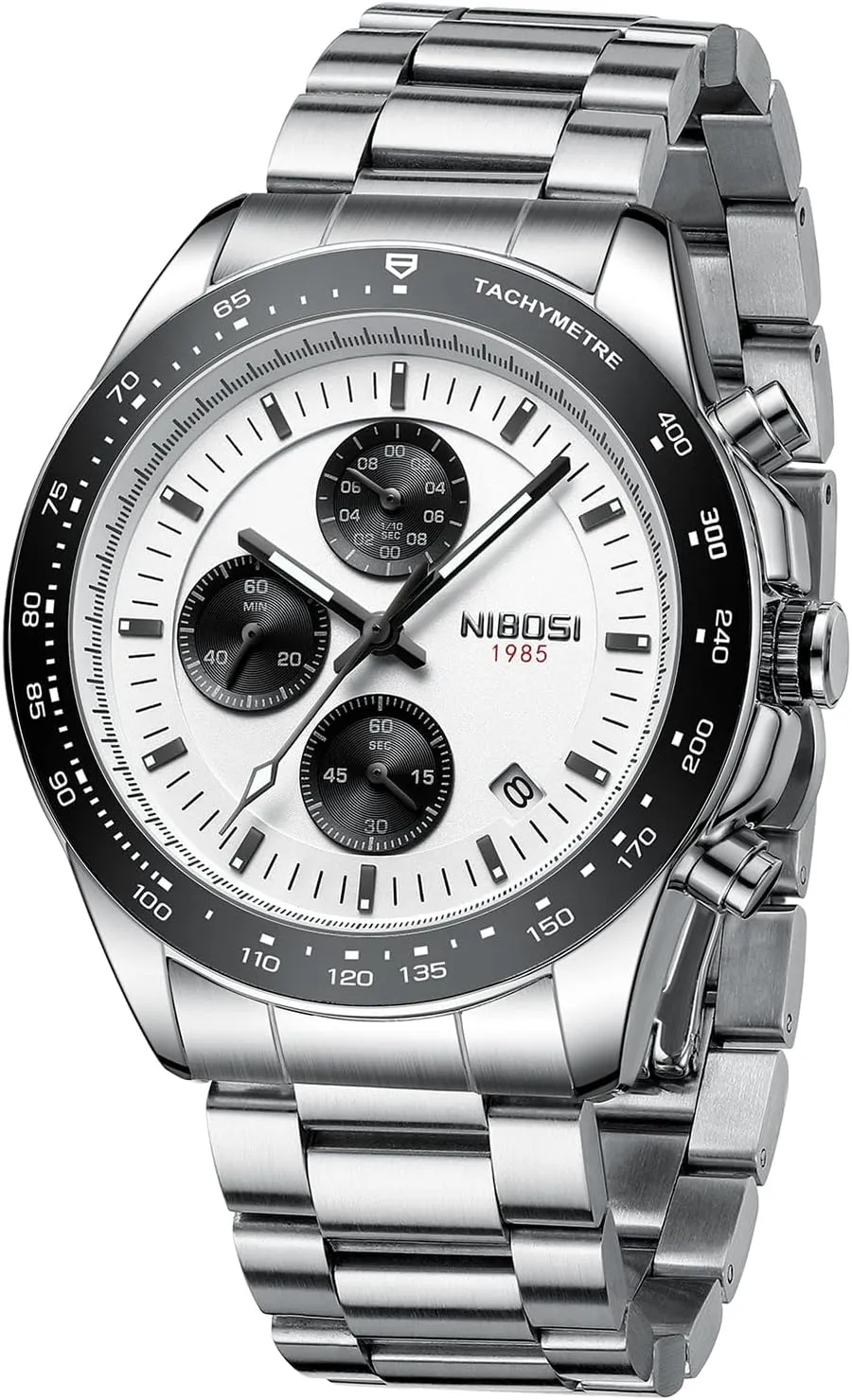 Chronograph Watch with duet translate standard caste fictional Calendar Waterproof Leather Band Men's Wrist Watches Vintage Classic Dainty Dress Designer Quartz Watches for Men NIBOSI Mens Watches Analog 