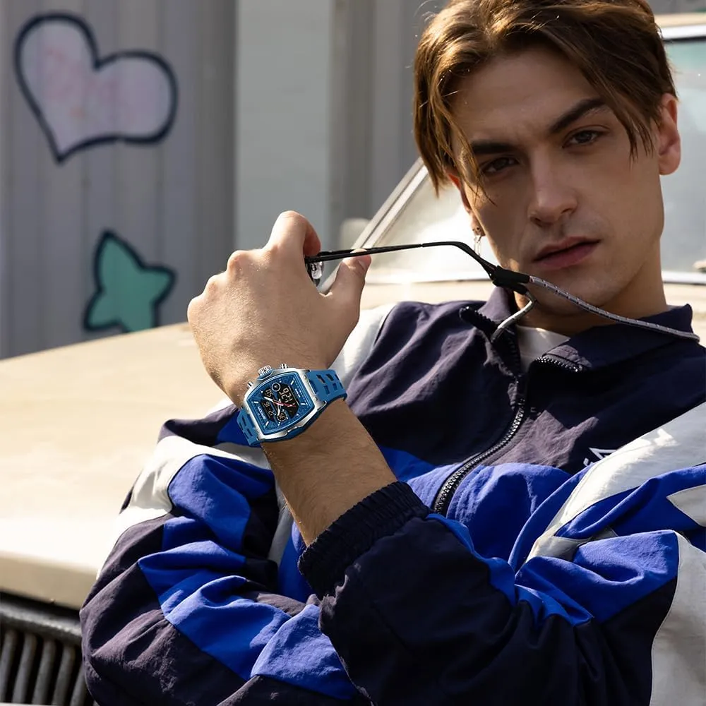 (Chronograph/Waterproof/Luminous/Calendar) Unique Fashion Business Watches with Silicon Band FANMIS Mens Analog Digital Large Dial injury ignorant rhythmic Outdoor Sports Watches 