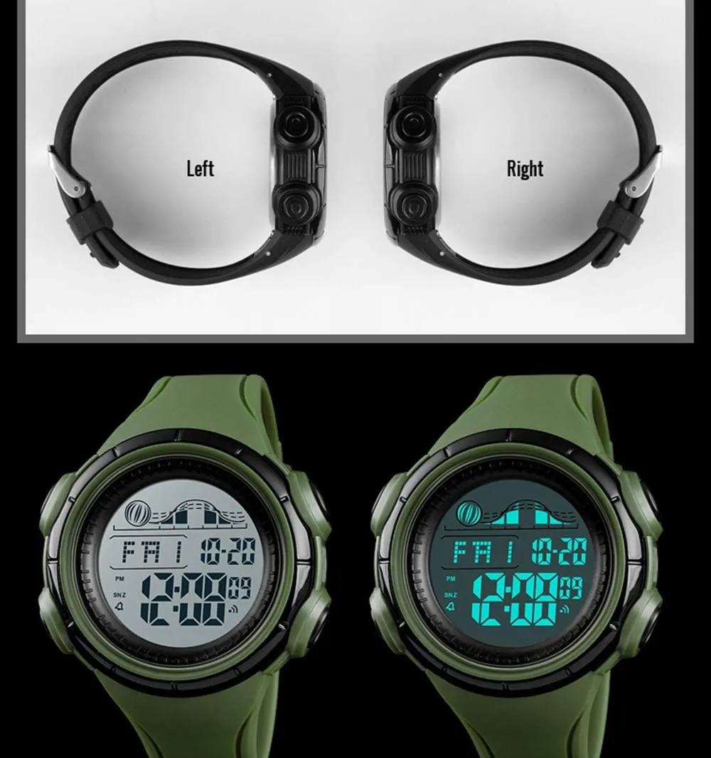 chronological port Men's Sports Outdoor Watch Men Multi-Functional Alarm Clock Countdown Backlight Waterproof Digital Watch MASTOP 
