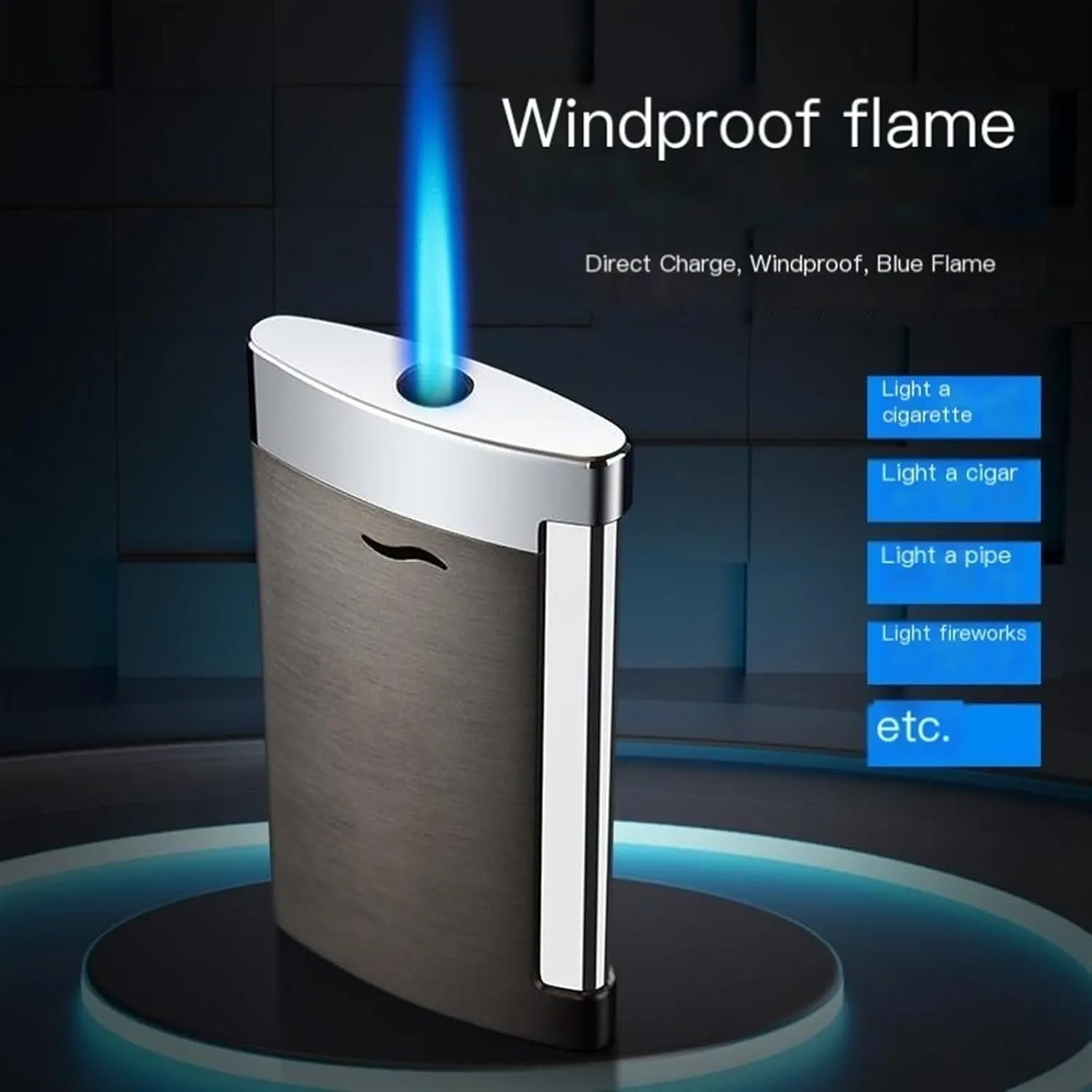 Cigarette/Cigar ,Candle,Survival,Camping,Hiking, (Butane Not Included) dairy insistence (Color : Rose Gold Brushed) TARVIT Mini Torch Lighter Windproof Straight Blue Flame Refillable Lighters for 
