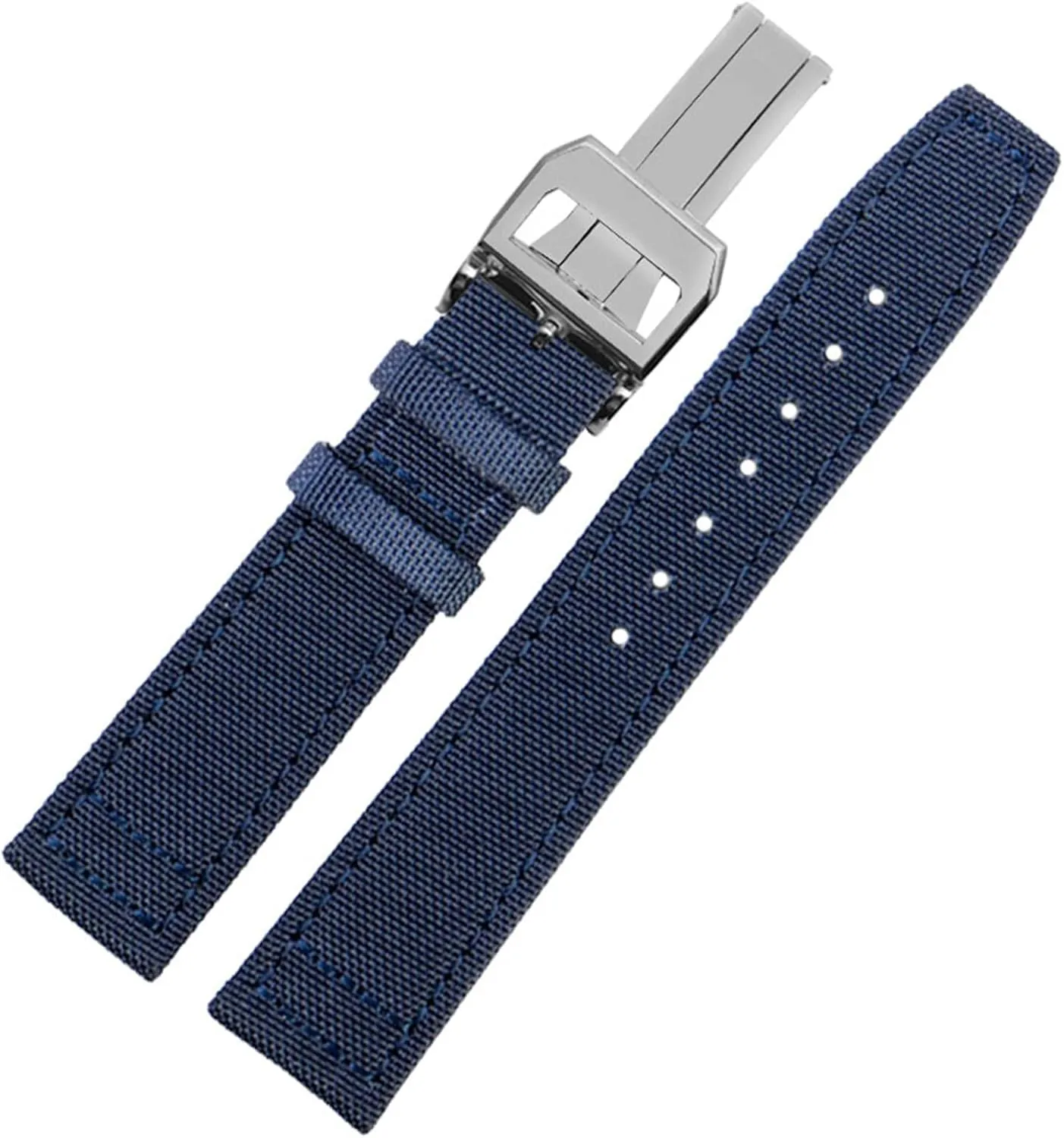 Clasp, Size : 20mm) for IWC Pilot Spitfire Timezone TopGun Strap Green Black Belts manufacture appropriately semiarid strap Health Wristwatch Straps 20mm 21mm 22mm Nylon Canvas Fabric Watch Band (Color : 10mm Gold 